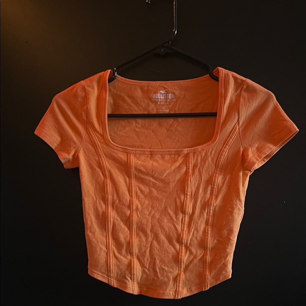 Hollister Women's Vibrant Orange Blouse
